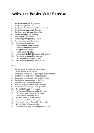 Active and passive voice exercise | PDF active-and-passive-voice-exercise-pdf