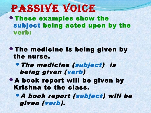 Active And Passive Voice