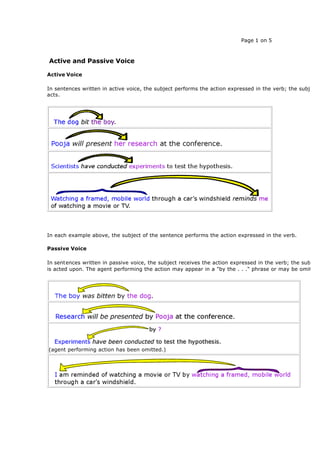 Mastering Active and Passive Voice for Clear Writing | PDF