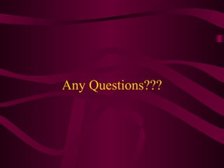 Any Questions??? 