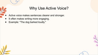ACTIVE AND PASSIVE VOICES - 6th grade.pptx