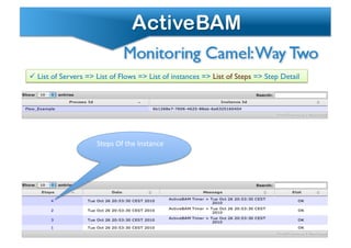 Steps	
 Of	
 the	
 Instance	
 
 List of Servers => List of Flows => List of instances => List of Steps => Step Detail	

 