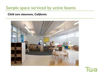 Sample space serviced by active beams
Child care classroom, California
 