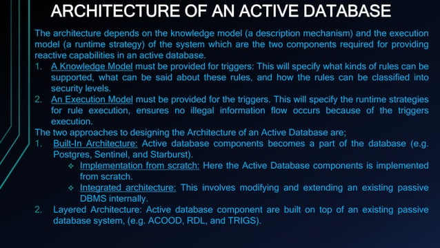 Active database system | PPTX