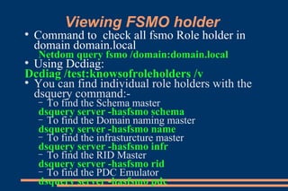 Fsmo Query Command Active Directory | PPT