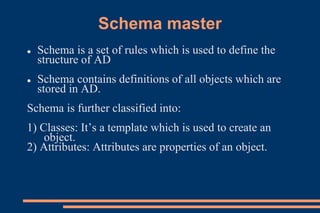 Master Schema Activedirecotryfundamentals | PPTX | Operating Systems | Computer ...