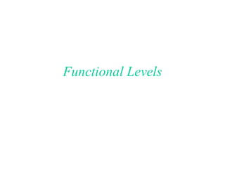 Functional Levels 