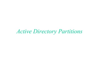 Active Directory Partitions 