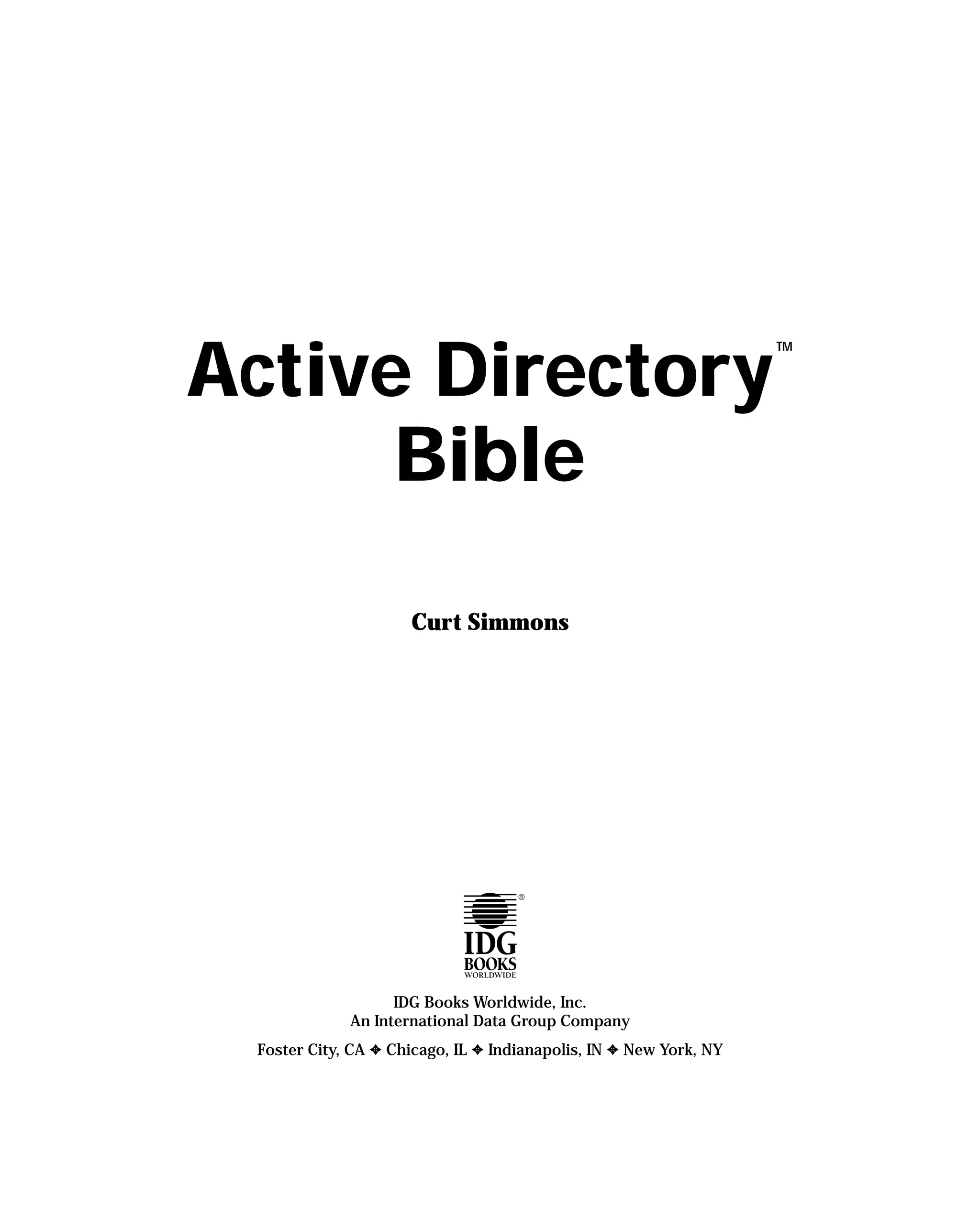 Active directory bible | PDF