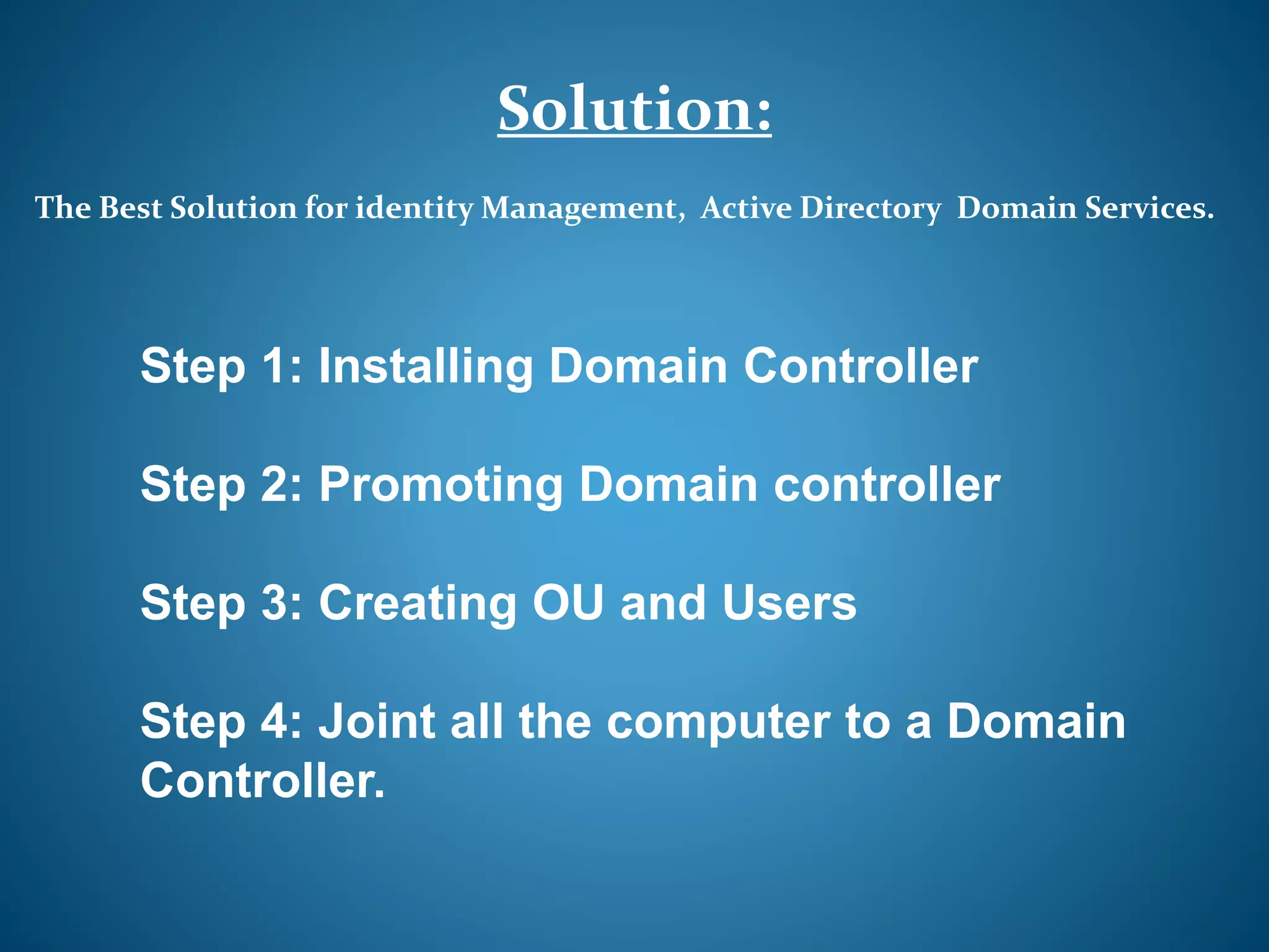 Active directory domain service | PPT