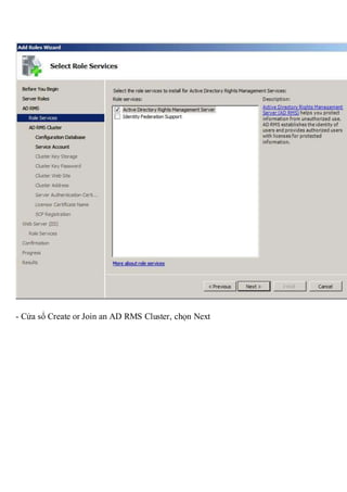 Active directory rights management services | DOCX