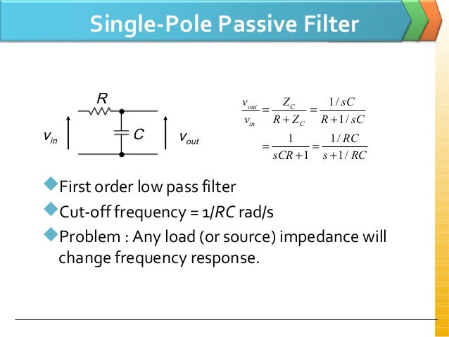 first order low pass filter