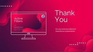 For your precious attention
towards our presentation
Thank
You
 