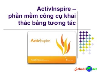 ActivInspire –
phần mềm công cụ khai
thác bảng tương tác
 