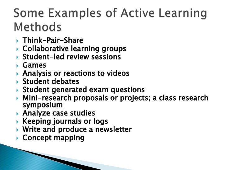 Examples Of Active Learning