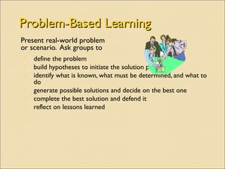 Problem Based Learning Role Examples Active learning | PPT