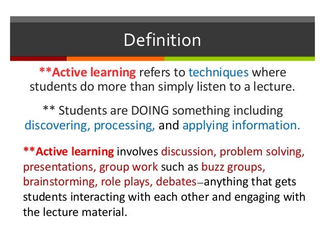 Active learning