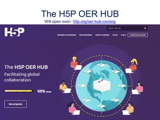 The H5P OER HUB
Will open soon: h5p.org/oer-hub-coming
 