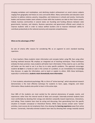 Active Learning As Teaching Strategies | PDF