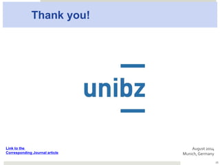 Thank you!
25
August	2014	
Munich,	Germany	
25
Corresponding journal article:
Elahi, Mehdi, Francesco Ricci, and Neil Rubens. "A survey of active learning in
collaborative filtering recommender systems." Computer Science Review (2016).
 