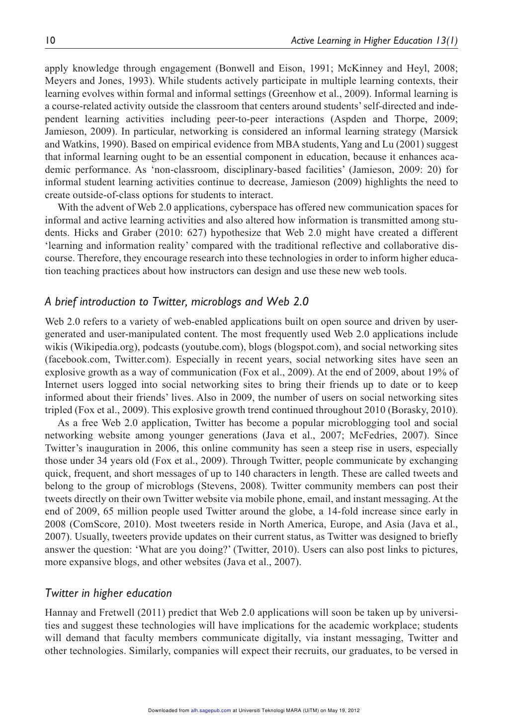 Active Learning In Higher Education 2012 kassens noor 9 21