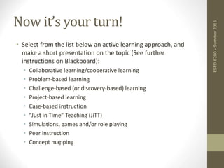 Introduction to Active Learning | PPTX