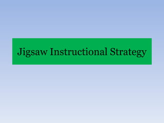 Jigsaw Instructional Strategy
 