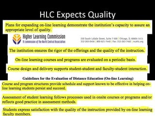 HLC Expects Quality 
 