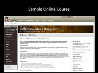 Sample Online Course 
 