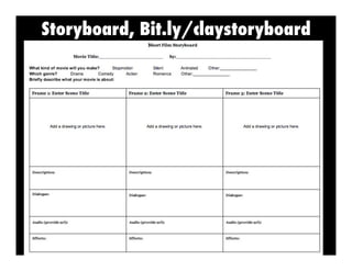 Storyboard, Bit.ly/claystoryboard

 