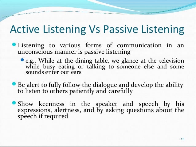 Active listening