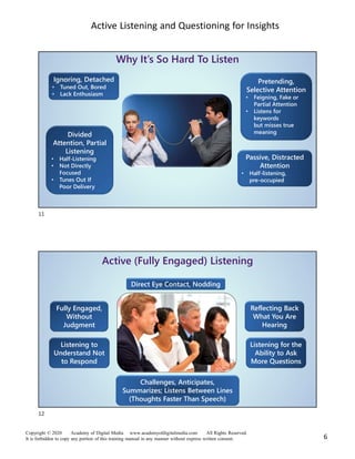 Active listening and questioning v2020 | PDF