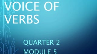 VOICE OF
VERBS
QUARTER 2
 
