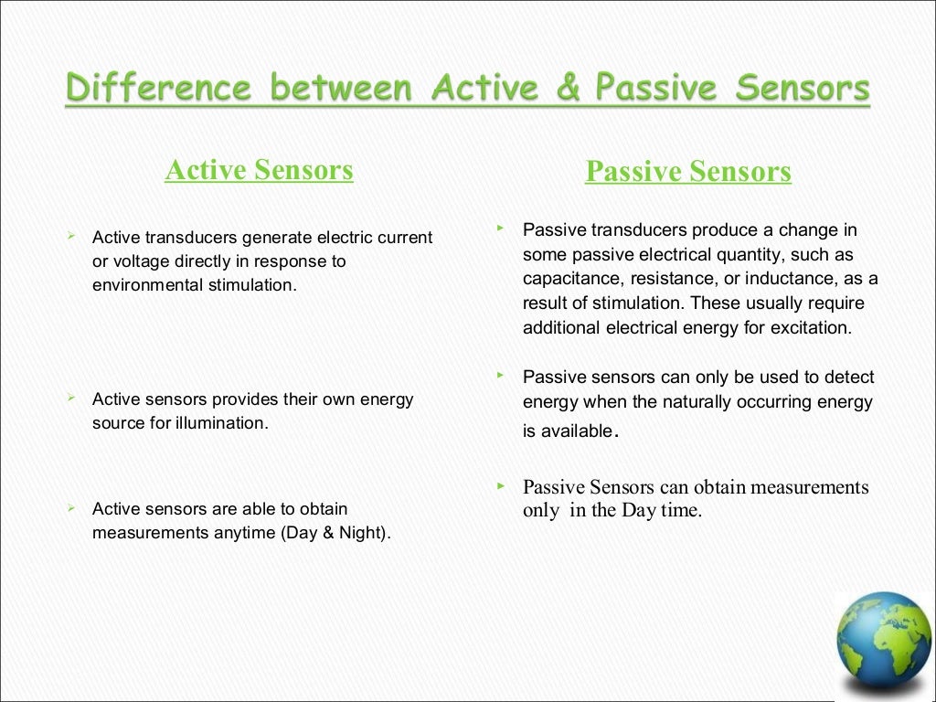 active and passive sensors