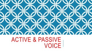 ACTIVE & PASSIVE
VOICE
 