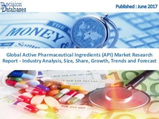 Published : June 2017
Global Active Pharmaceutical Ingredients (API) Market Research
Report - Industry Analysis, Size, Share, Growth, Trends and Forecast
 