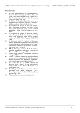 Active power and frequency analysis of a smart grid – using ...
