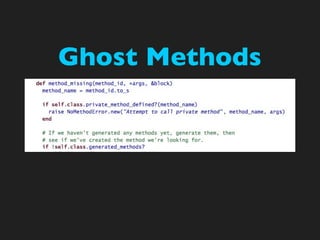 Ghost Methods
 