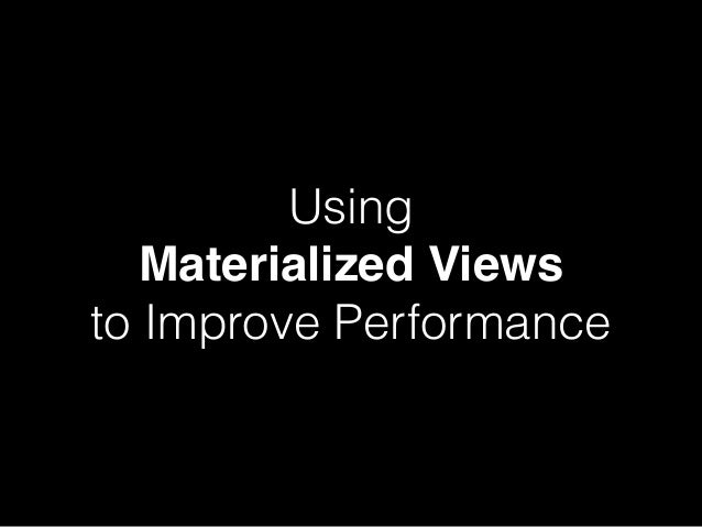 Postgresql Materialized Views With Active Record