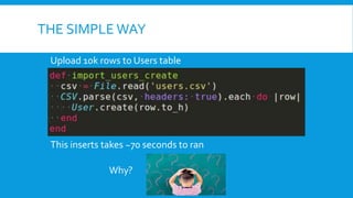 Active Record & SQL - Bulk Insert | PPTX