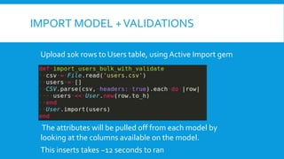 Active Record & SQL - Bulk Insert | PPTX