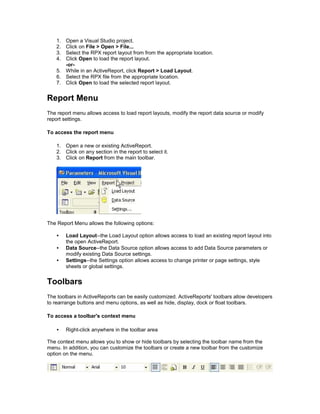 Activereports for -net_user_guide | PDF