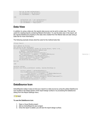 Activereports for -net_user_guide | PDF