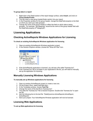 Activereports for -net_user_guide | PDF