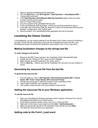 Activereports for -net_user_guide | PDF