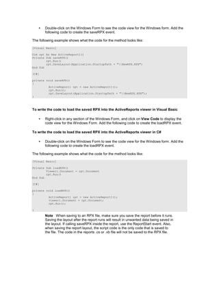 Activereports for -net_user_guide | PDF