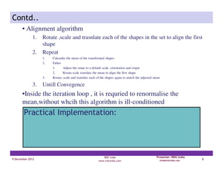 Active shape appearance model-presentation 1st | PDF