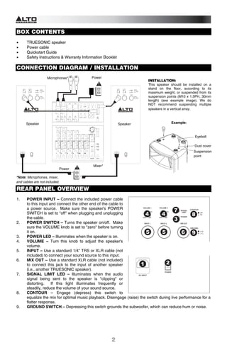 Active Speakers TRUESONIC TS112A Quickstart Guide | PDF