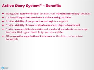 Active Story System - design methodology for transmedia storytelling