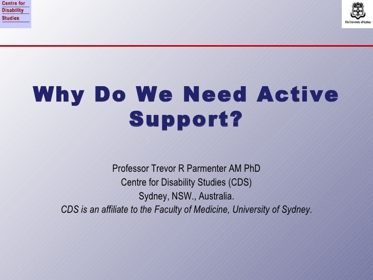 why do we need active support by Celeste McCarthy